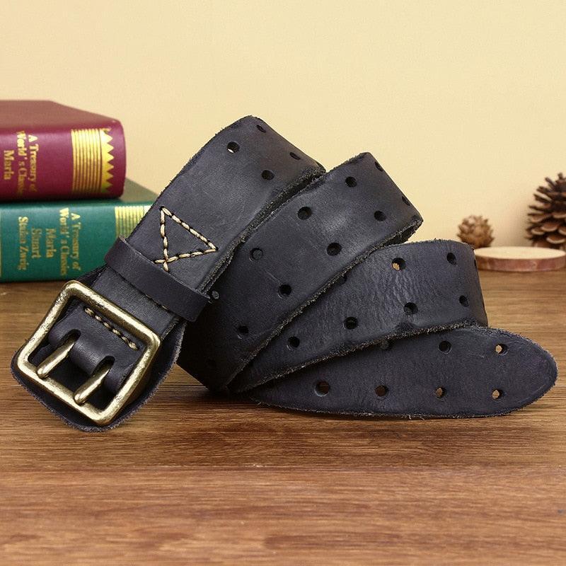 Belt in leather for women, model Azul - Zictor