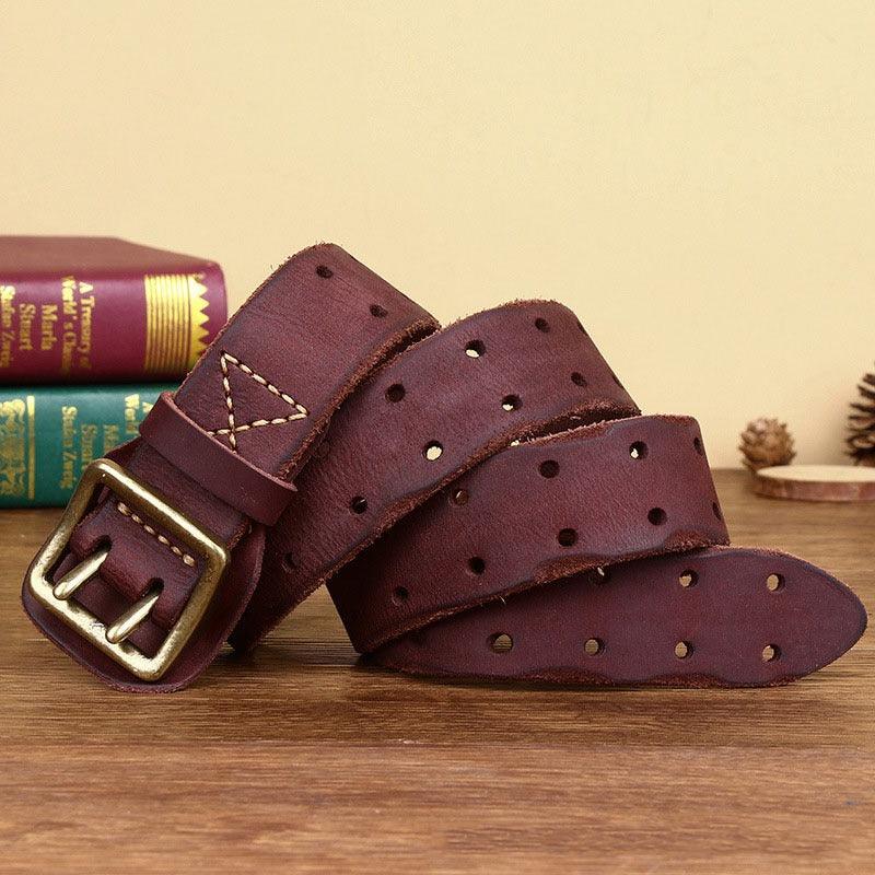 Belt in leather for women, model Azul - Zictor