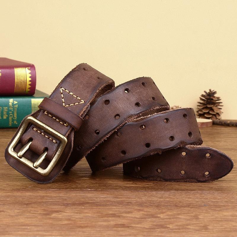 Belt in leather for women, model Azul - Zictor