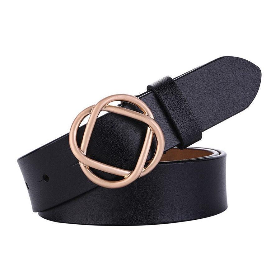 Belt in leather for women, model Collins - Zictor