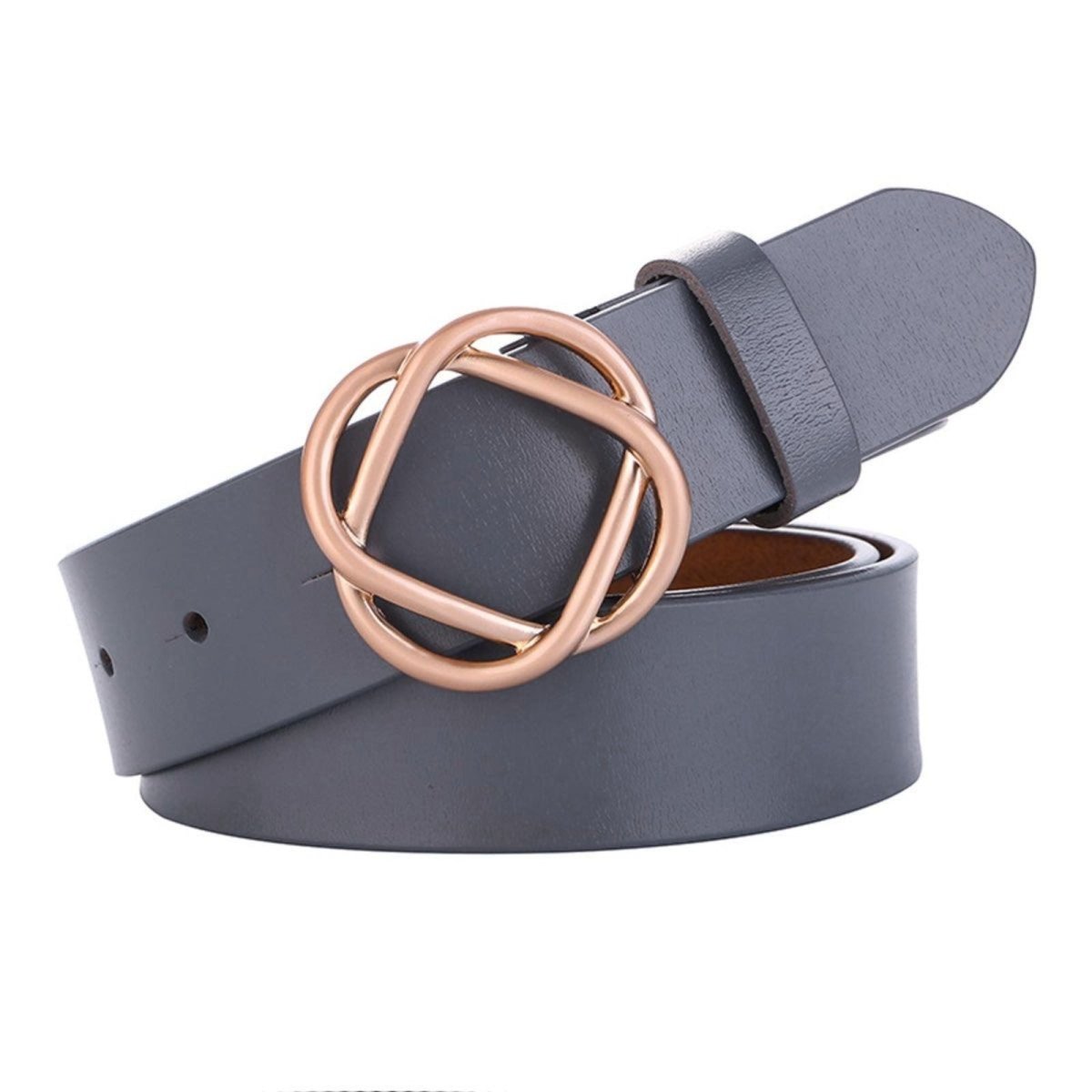 Belt in leather for women, model Collins - Zictor