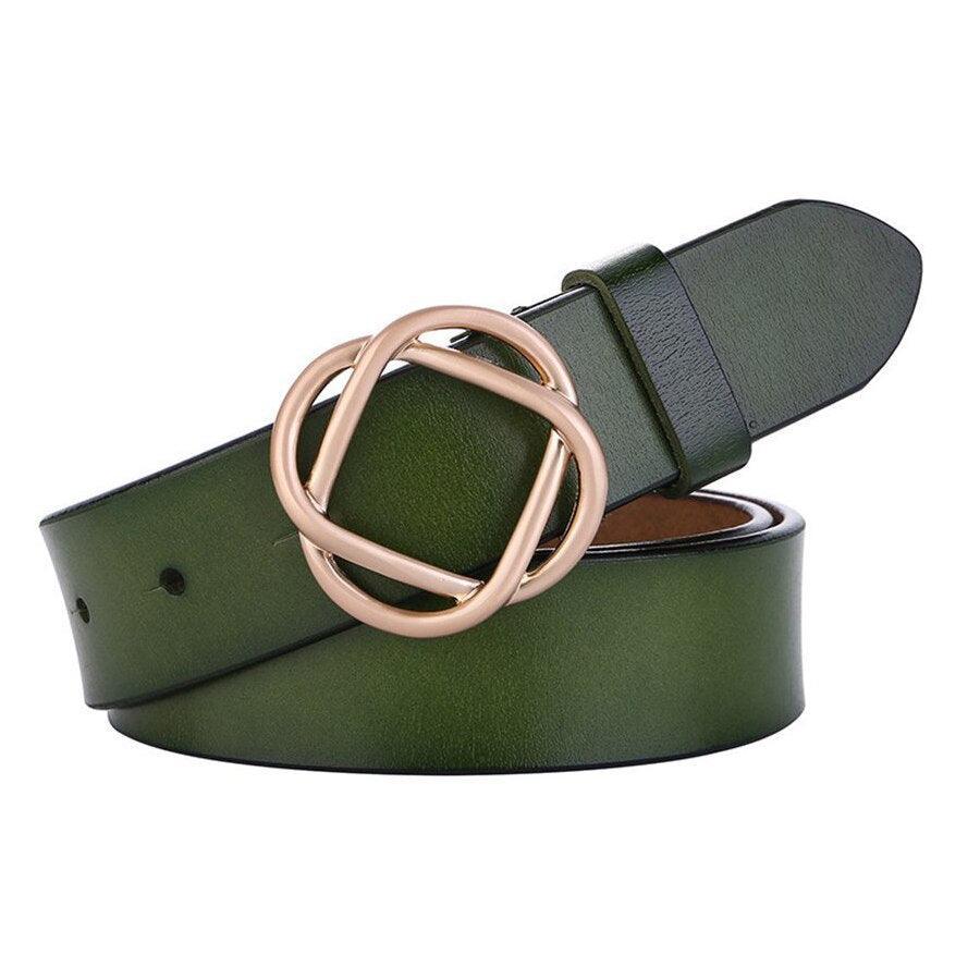Belt in leather for women, model Collins - Zictor