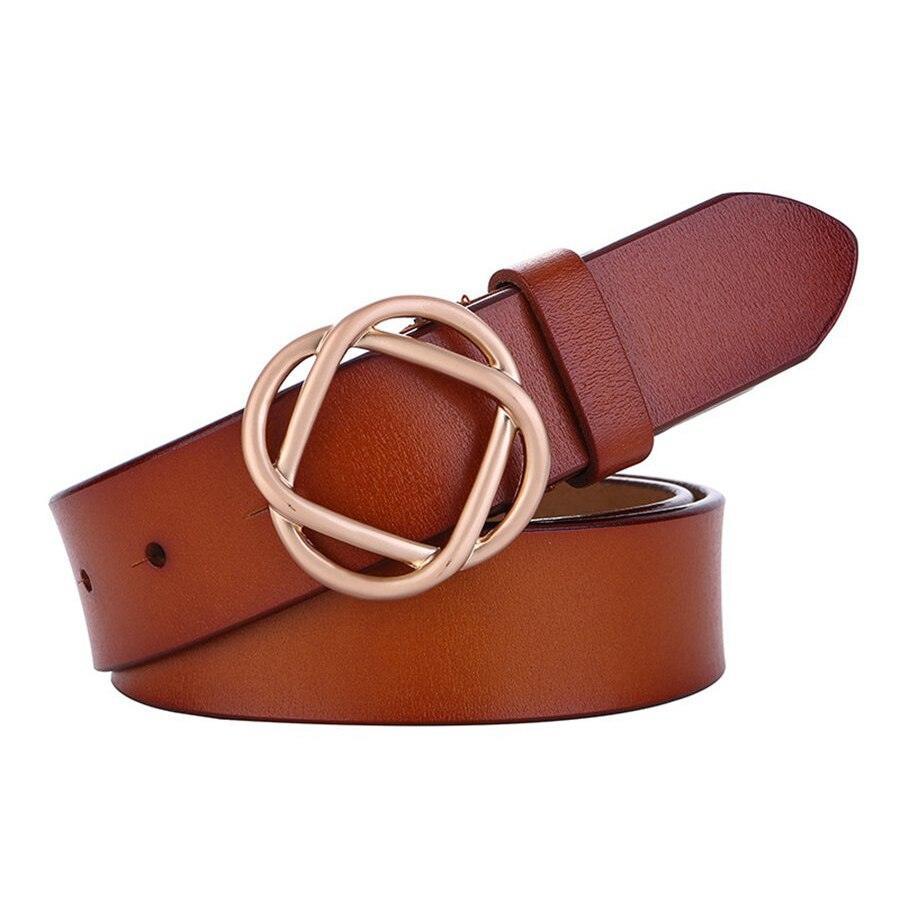 Belt in leather for women, model Collins - Zictor