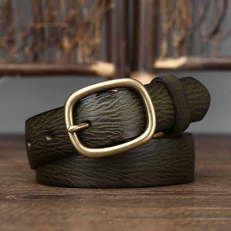 Belt in leather for women, model Doran - Zictor