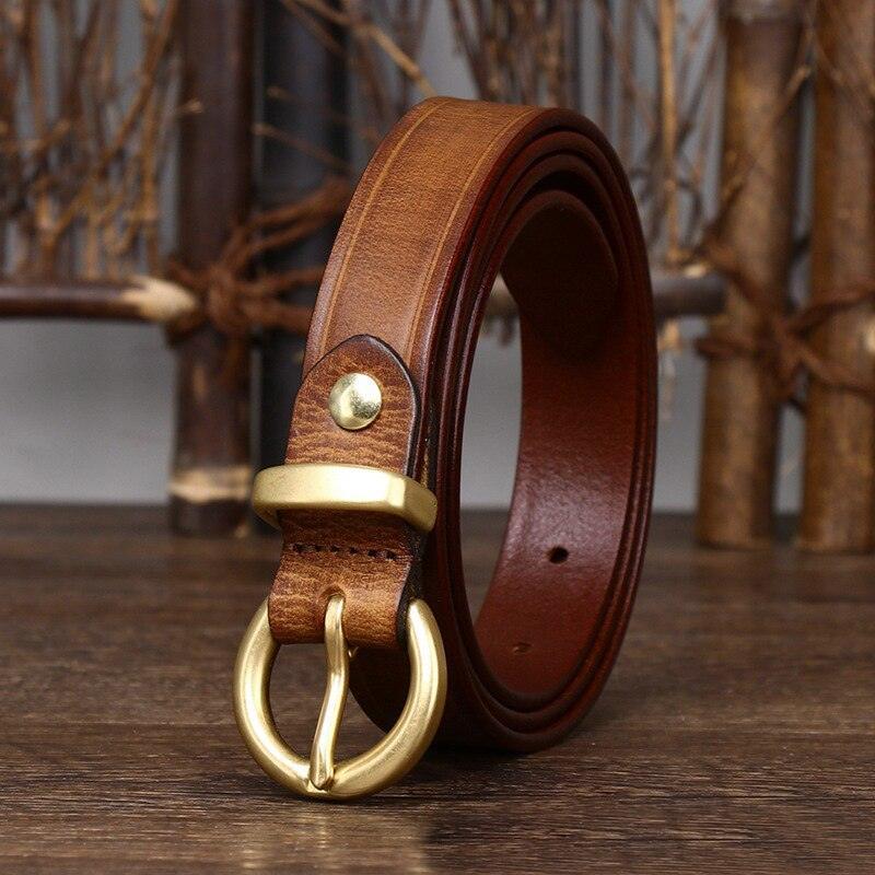 Belt in leather for women, model Emberly - Zictor