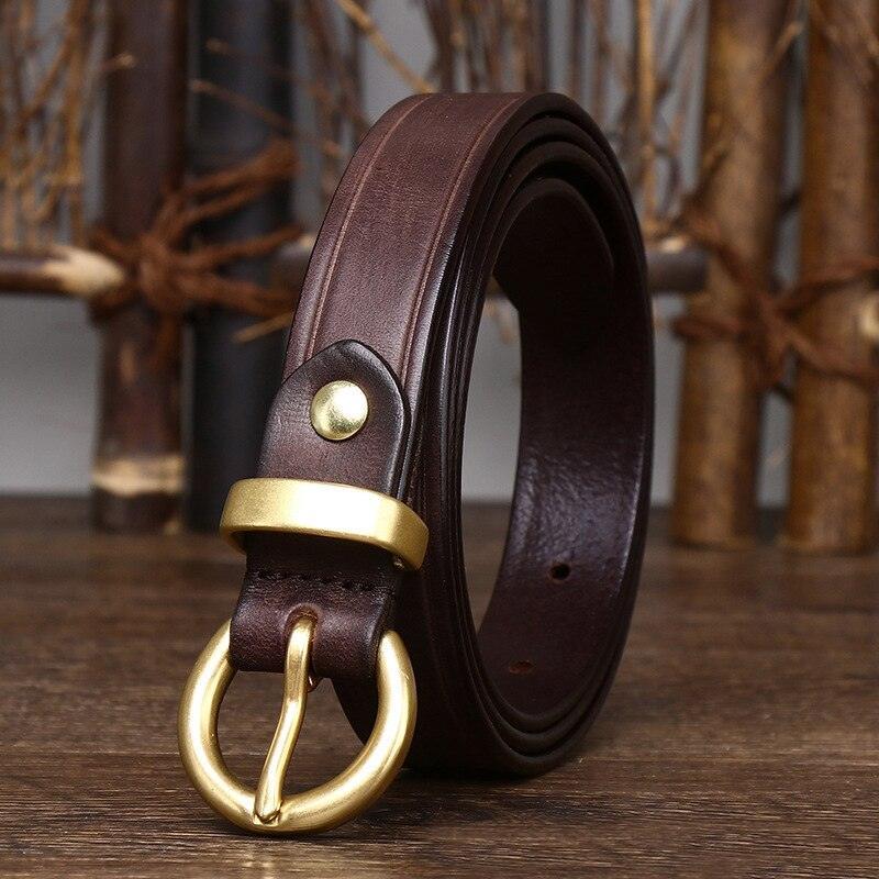 Belt in leather for women, model Emberly - Zictor