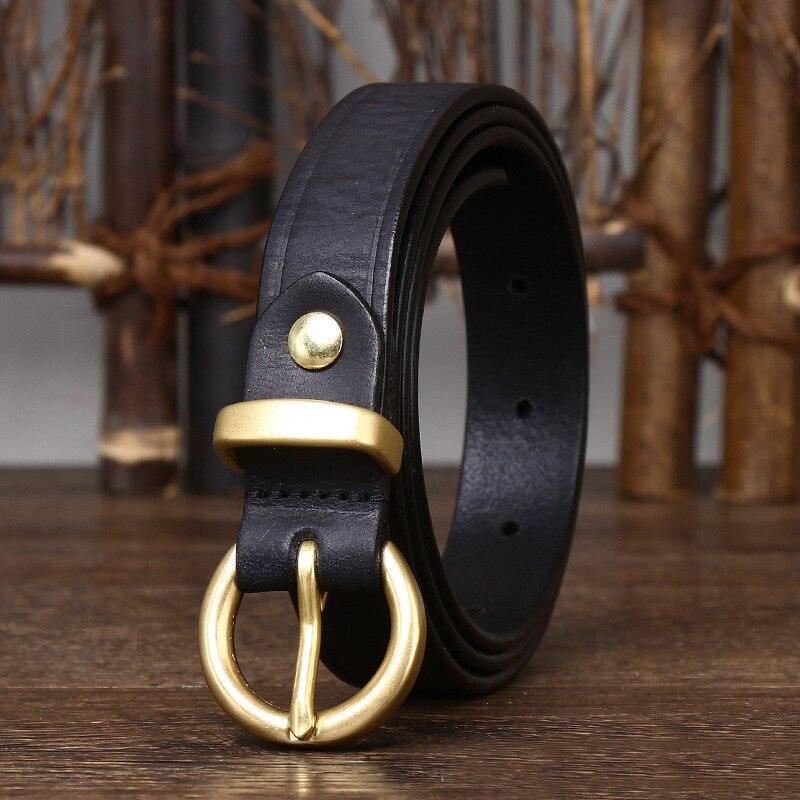 Belt in leather for women, model Emberly - Zictor