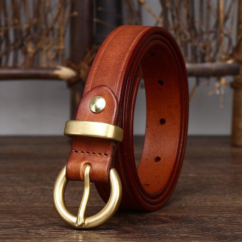 Belt in leather for women, model Emberly - Zictor