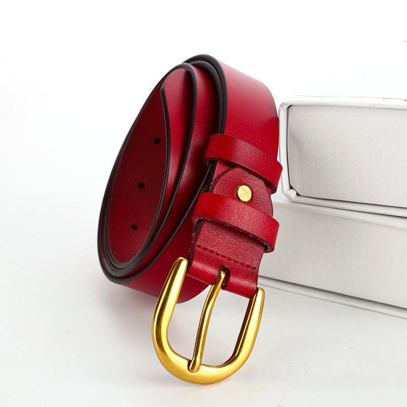 Belt in leather for women, model Emori - Zictor