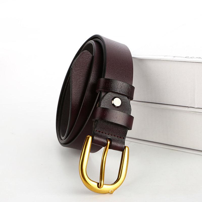 Belt in leather for women, model Emori - Zictor