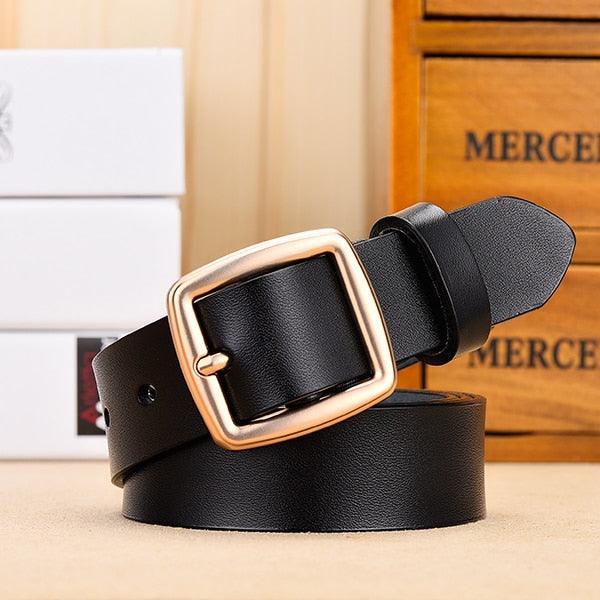 Belt in leather for women, model Haze - Zictor