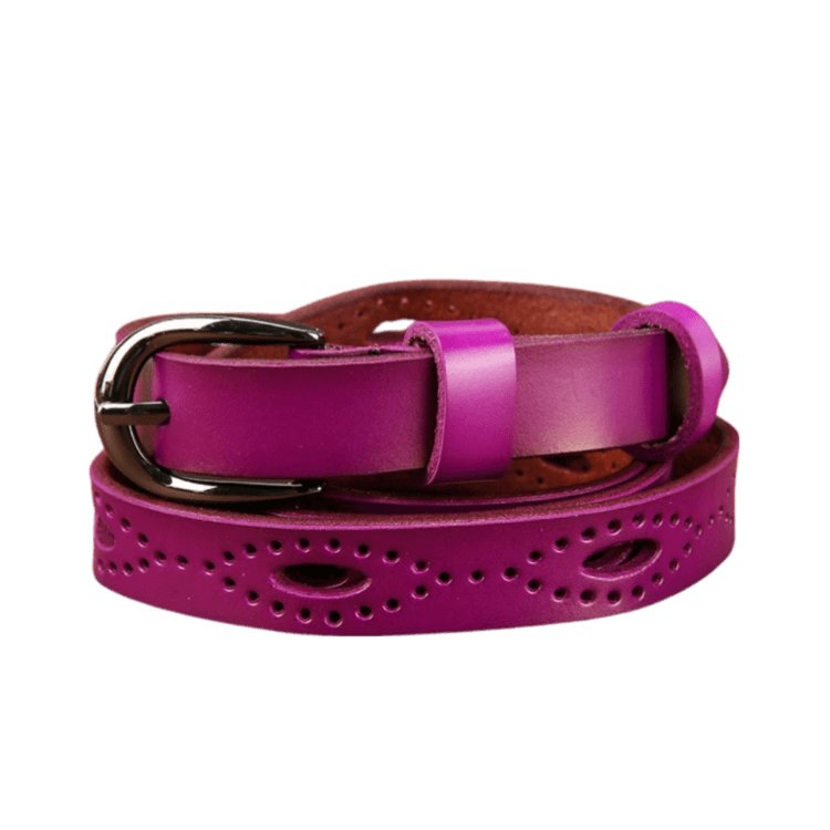 Belt in leather for women, model Jodey - Zictor