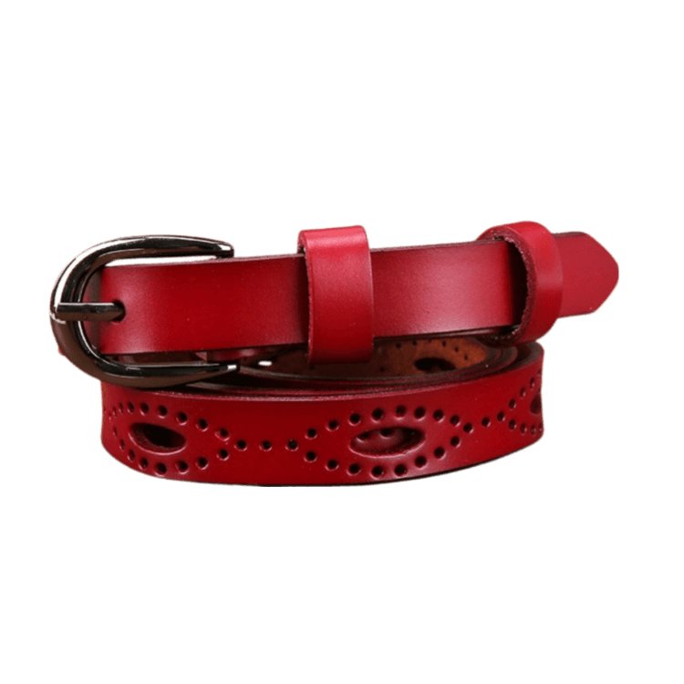 Belt in leather for women, model Jodey - Zictor
