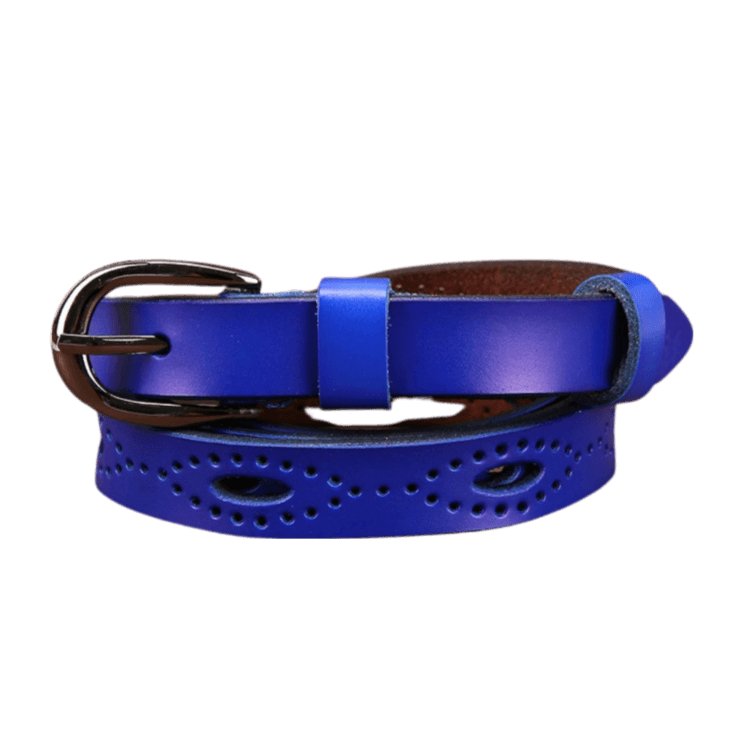 Belt in leather for women, model Jodey - Zictor