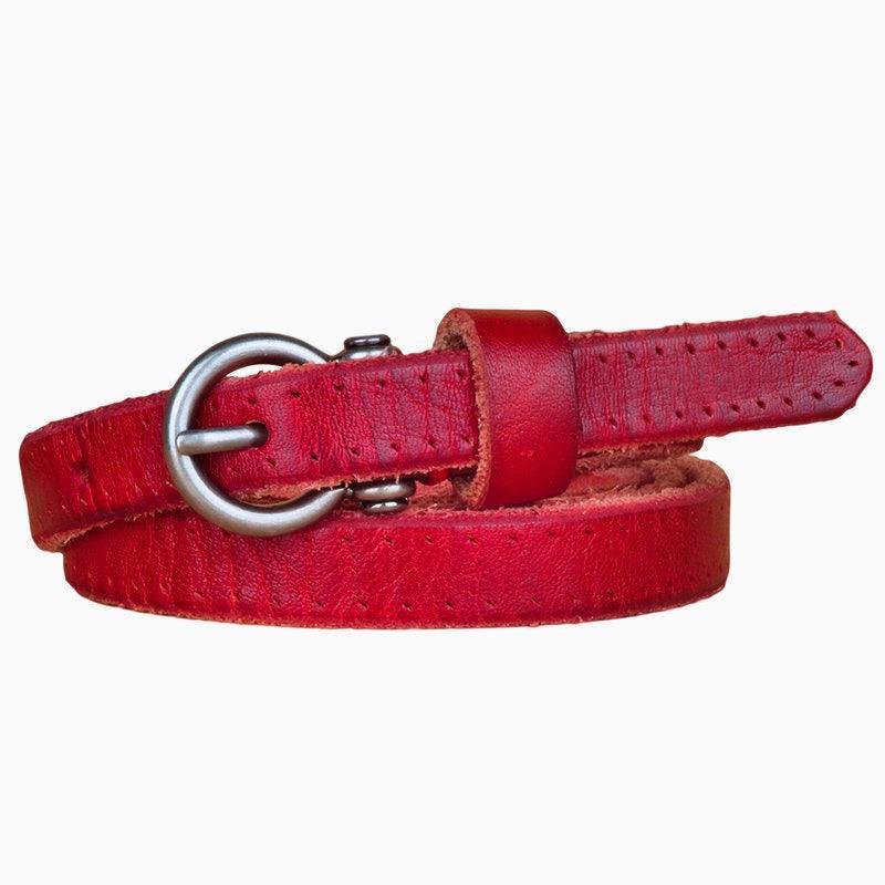 Belt in leather for women, model Lenon - Zictor