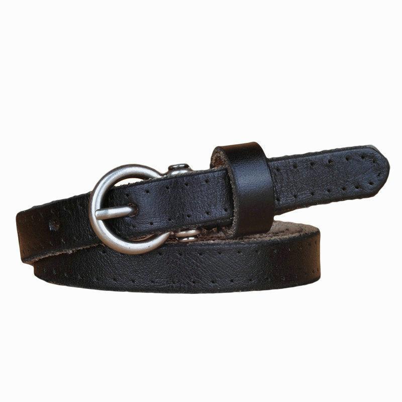 Belt in leather for women, model Lenon - Zictor