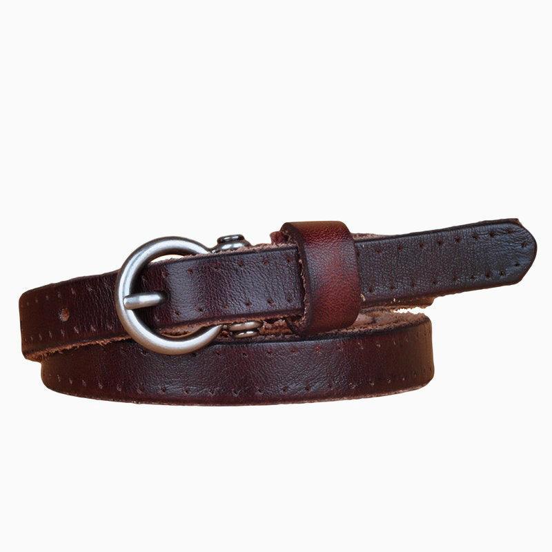 Belt in leather for women, model Lenon - Zictor
