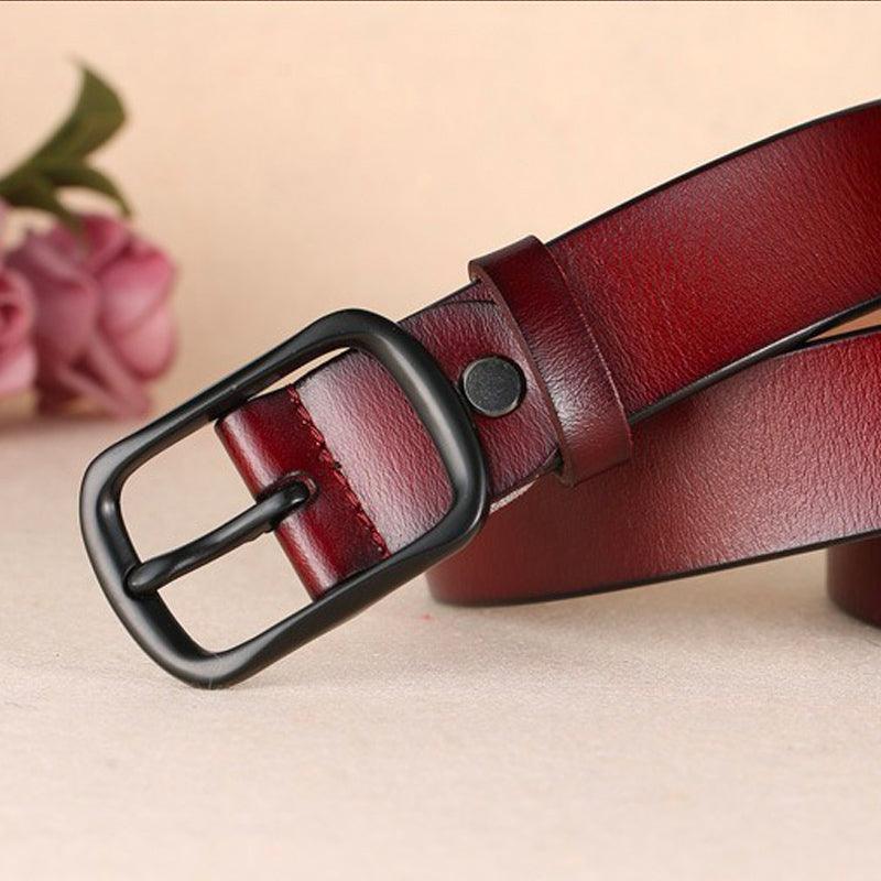 Belt in leather for women, model Mack - Zictor