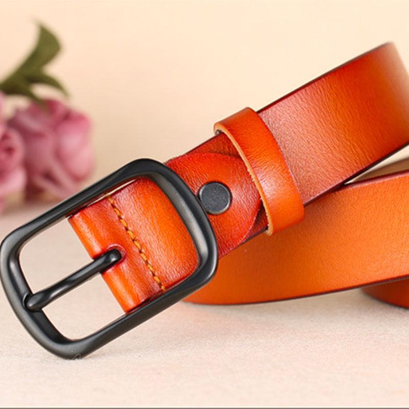 Belt in leather for women, model Mack - Zictor