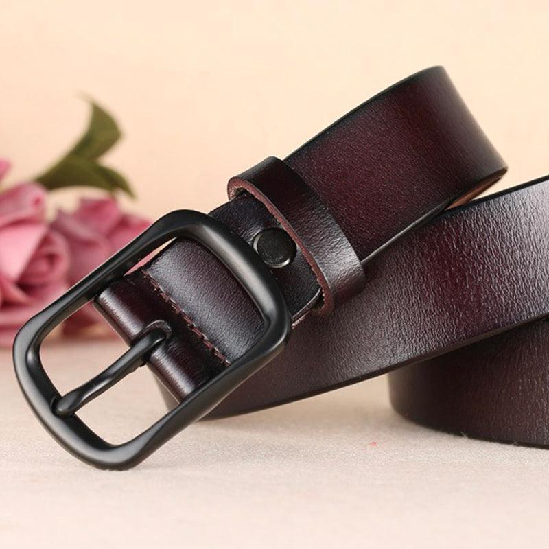 Belt in leather for women, model Mack - Zictor