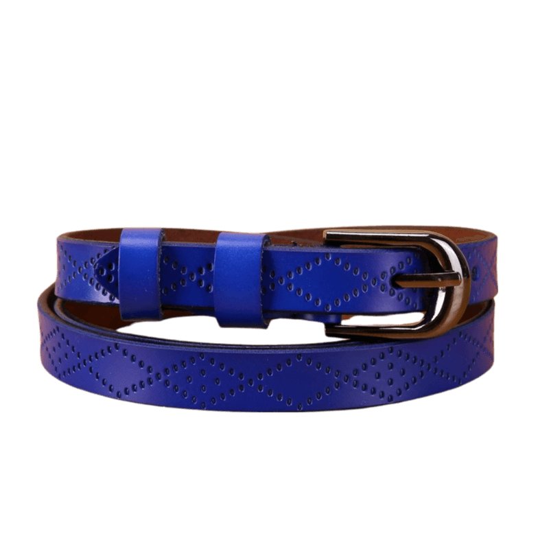 Belt in leather for women, model Mael - Zictor