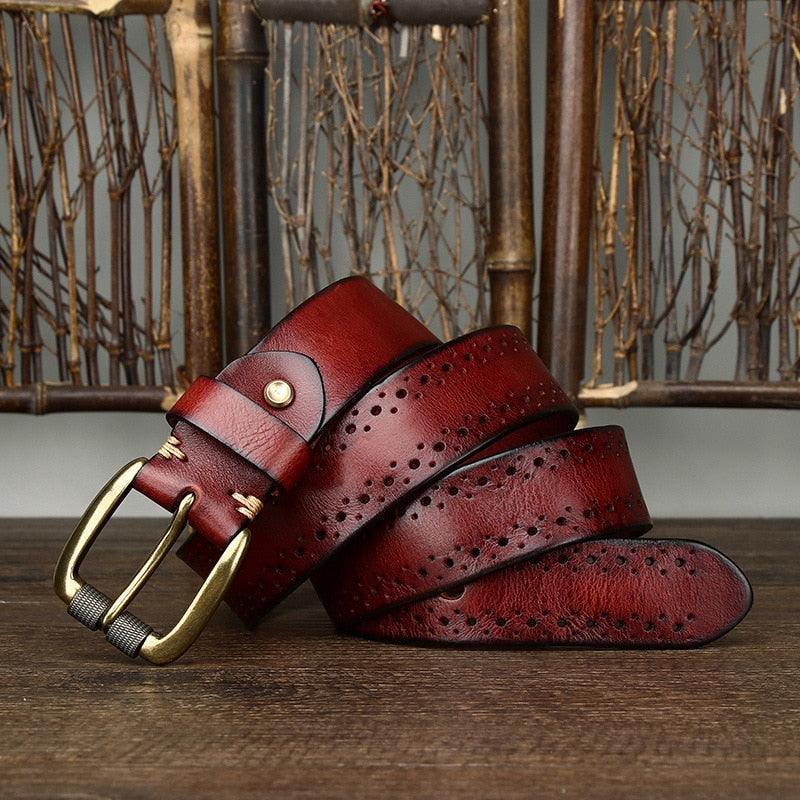 Belt in leather for women, model MorgMaayan - Zictor