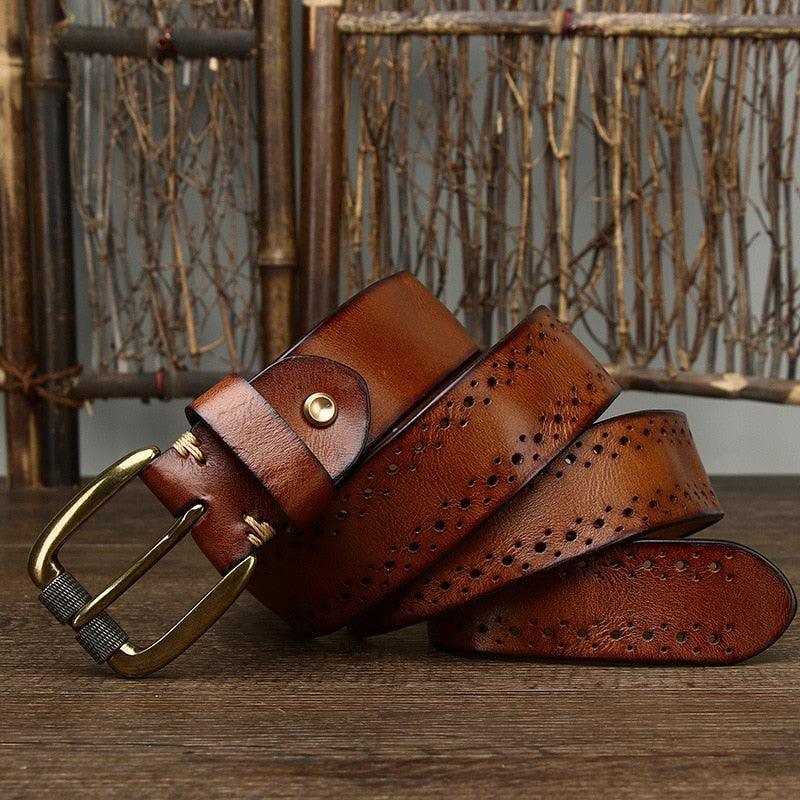 Belt in leather for women, model MorgMaayan - Zictor