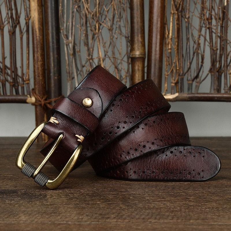 Belt in leather for women, model MorgMaayan - Zictor