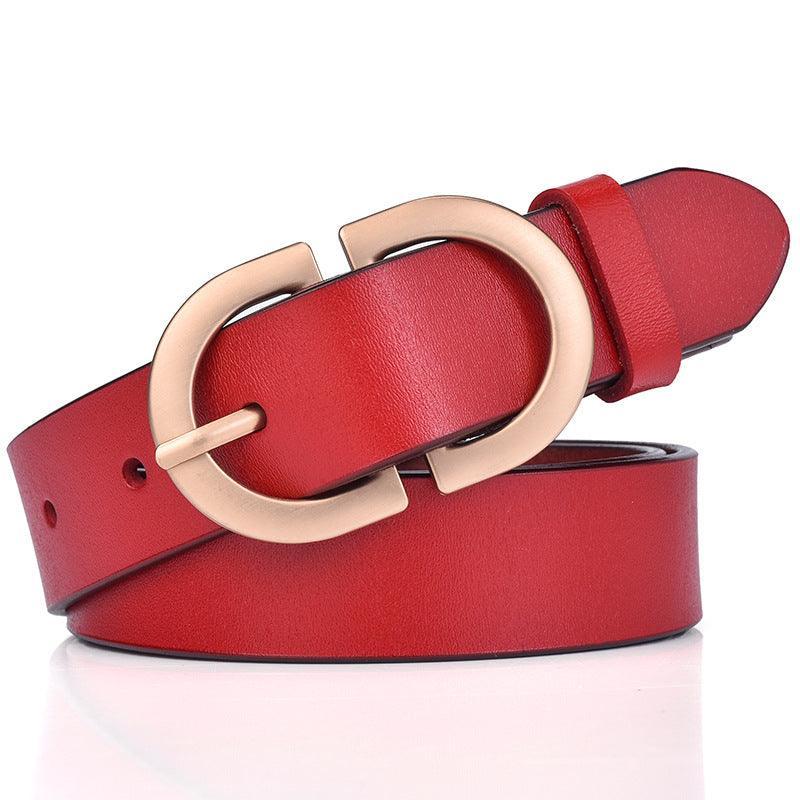 Belt in leather for women, model Myka - Zictor