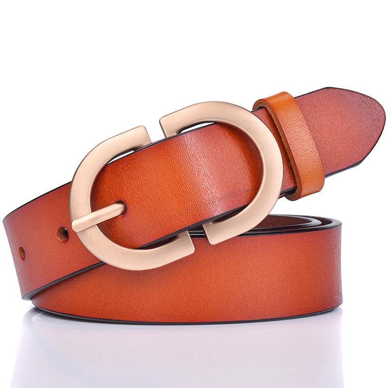 Belt in leather for women, model Myka - Zictor