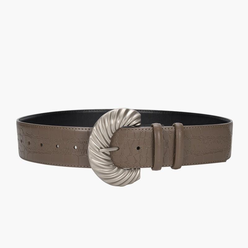 Belt in leather for women, model Nao - Zictor