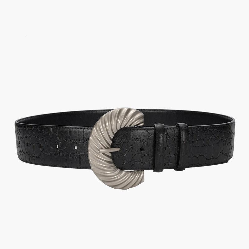Belt in leather for women, model Nao - Zictor