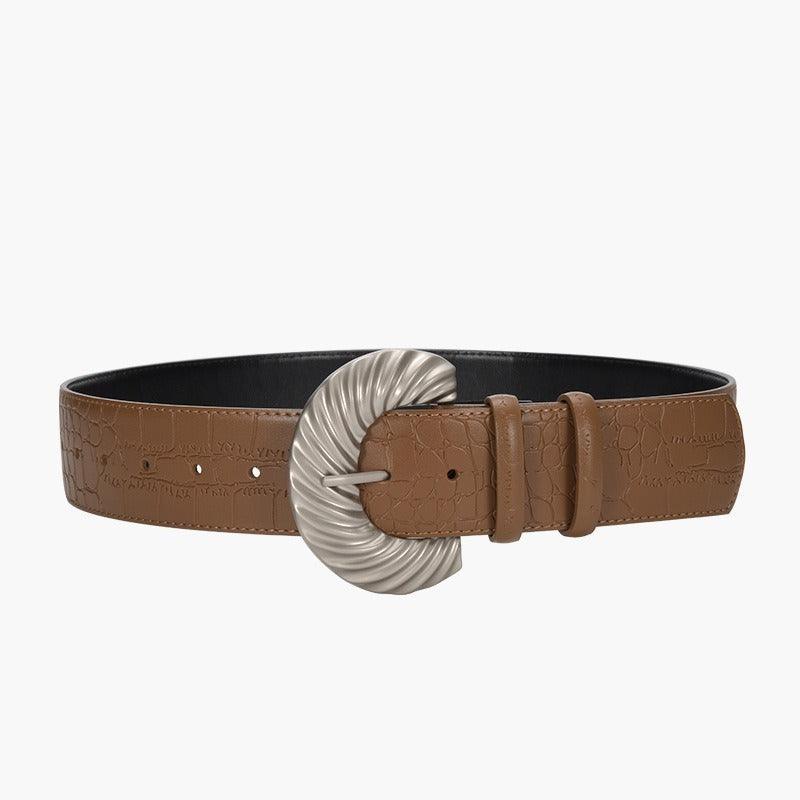 Belt in leather for women, model Nao - Zictor