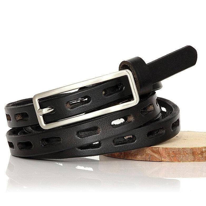 Belt in leather for women, model Nikita - Zictor