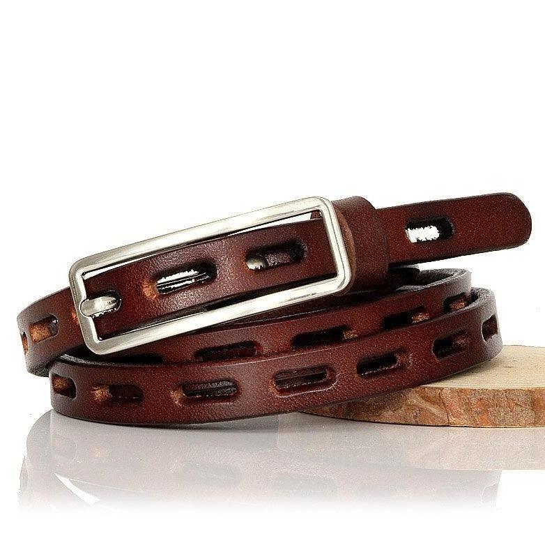 Belt in leather for women, model Nikita - Zictor
