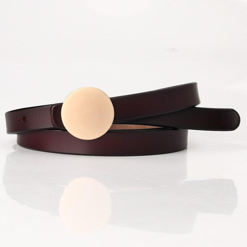 Belt in leather for women, model Noae - Zictor