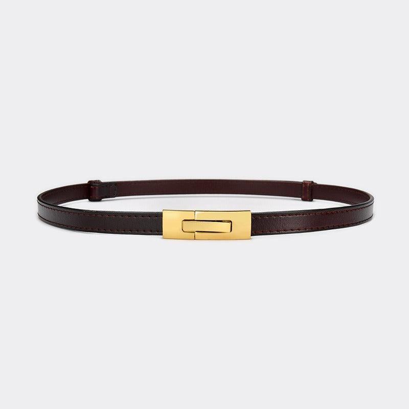 Belt in leather for women, model Oakland - Zictor