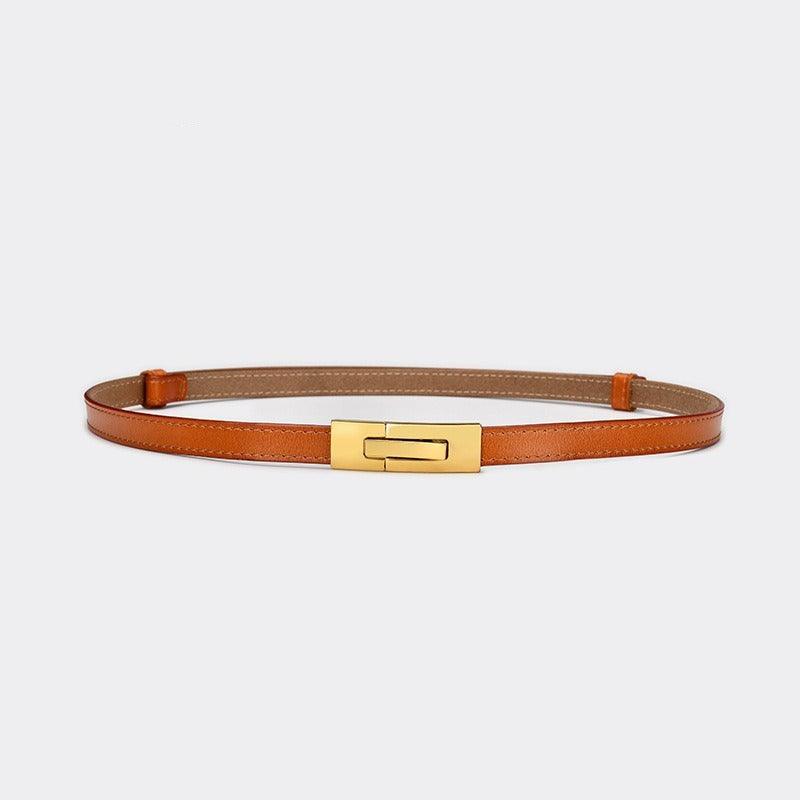 Belt in leather for women, model Oakland - Zictor