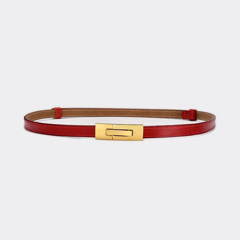 Belt in leather for women, model Oakland - Zictor