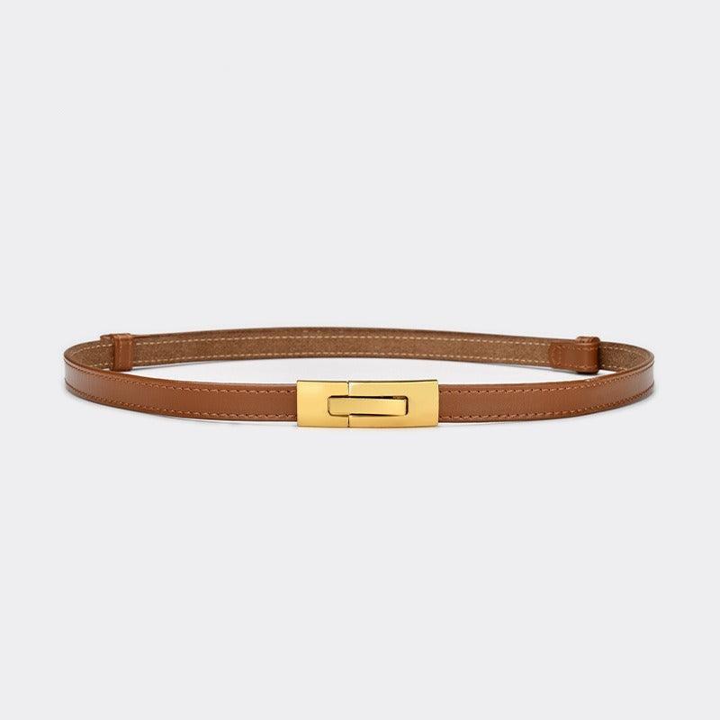 Belt in leather for women, model Oakland - Zictor