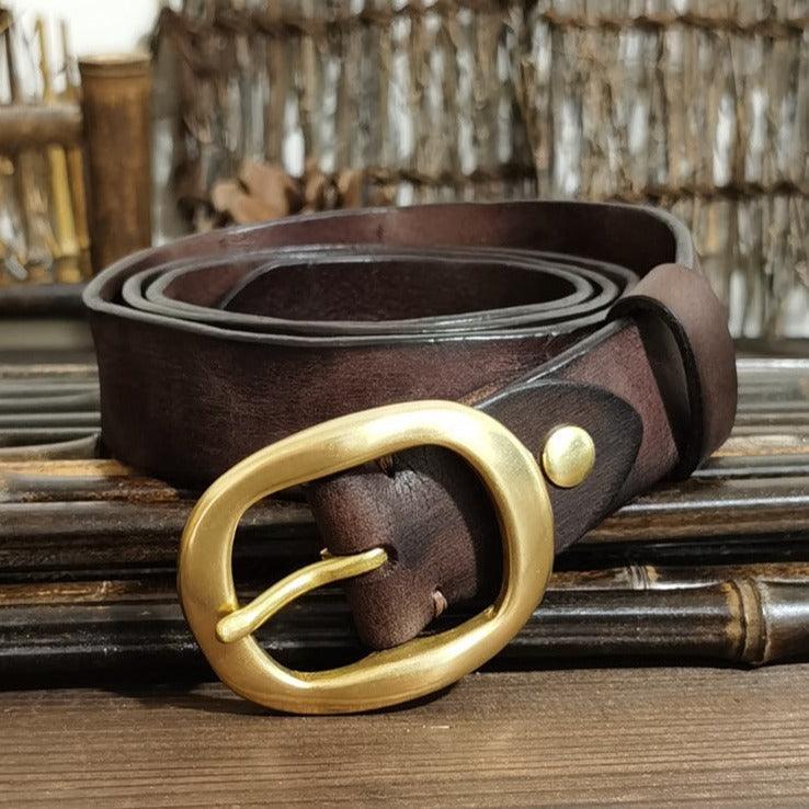 Belt in leather for women, model PaIlkeryyany - Zictor