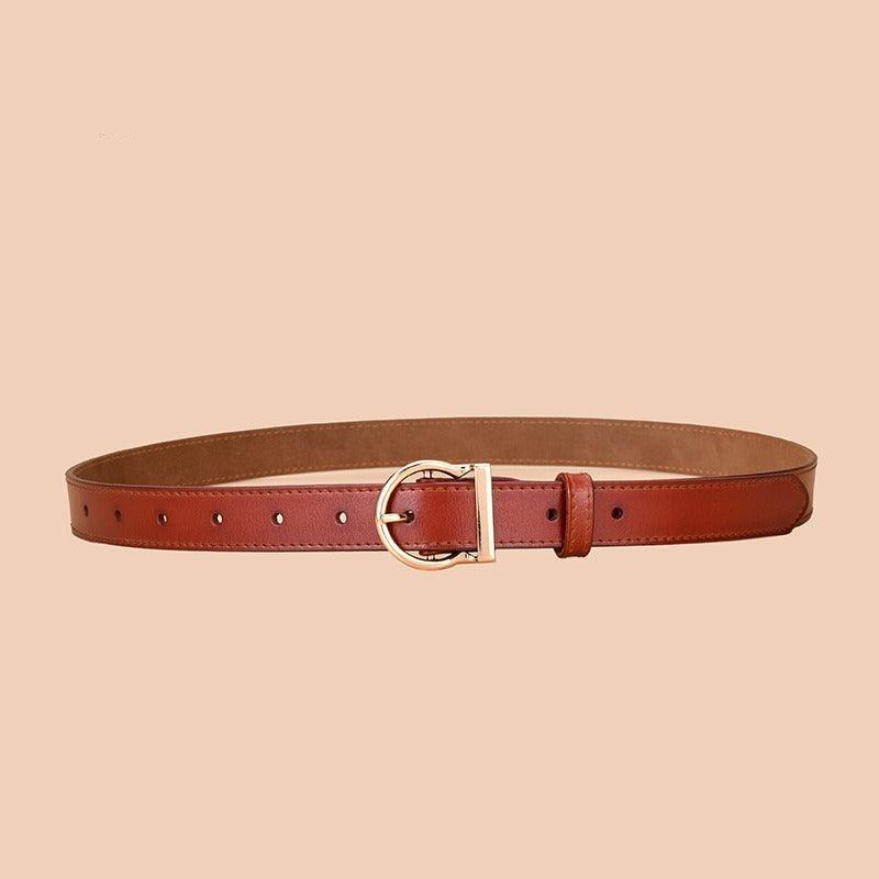 Belt in leather for women, model Rae - Zictor