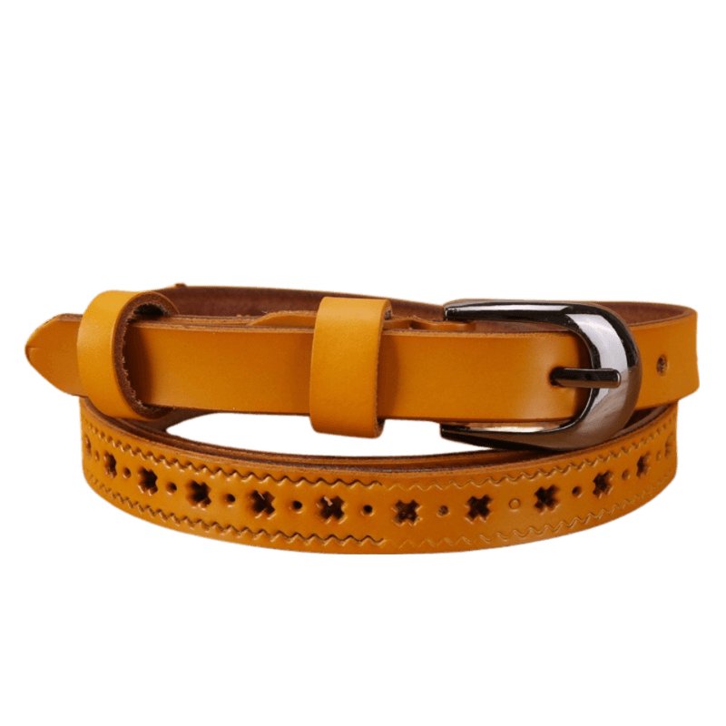 Belt in leather for women, model Renee - Zictor
