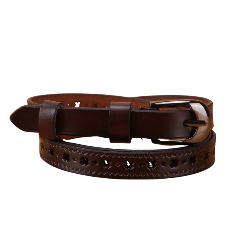 Belt in leather for women, model Renee - Zictor