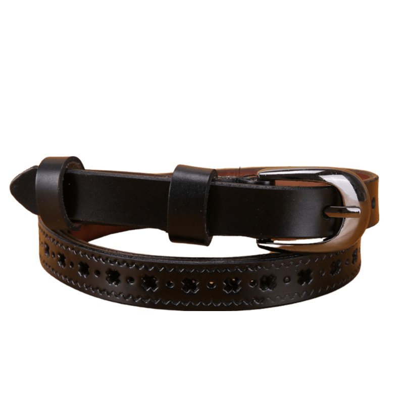 Belt in leather for women, model Renee - Zictor