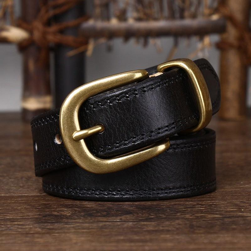 Belt in leather for women, model Said - Zictor