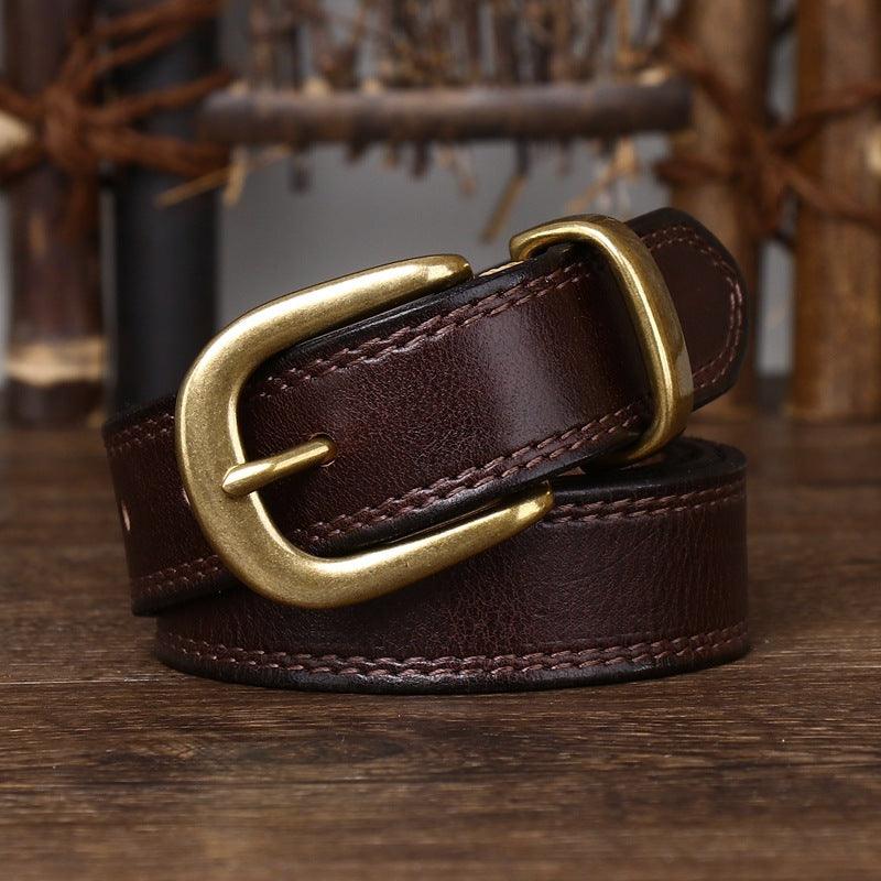 Belt in leather for women, model Said - Zictor