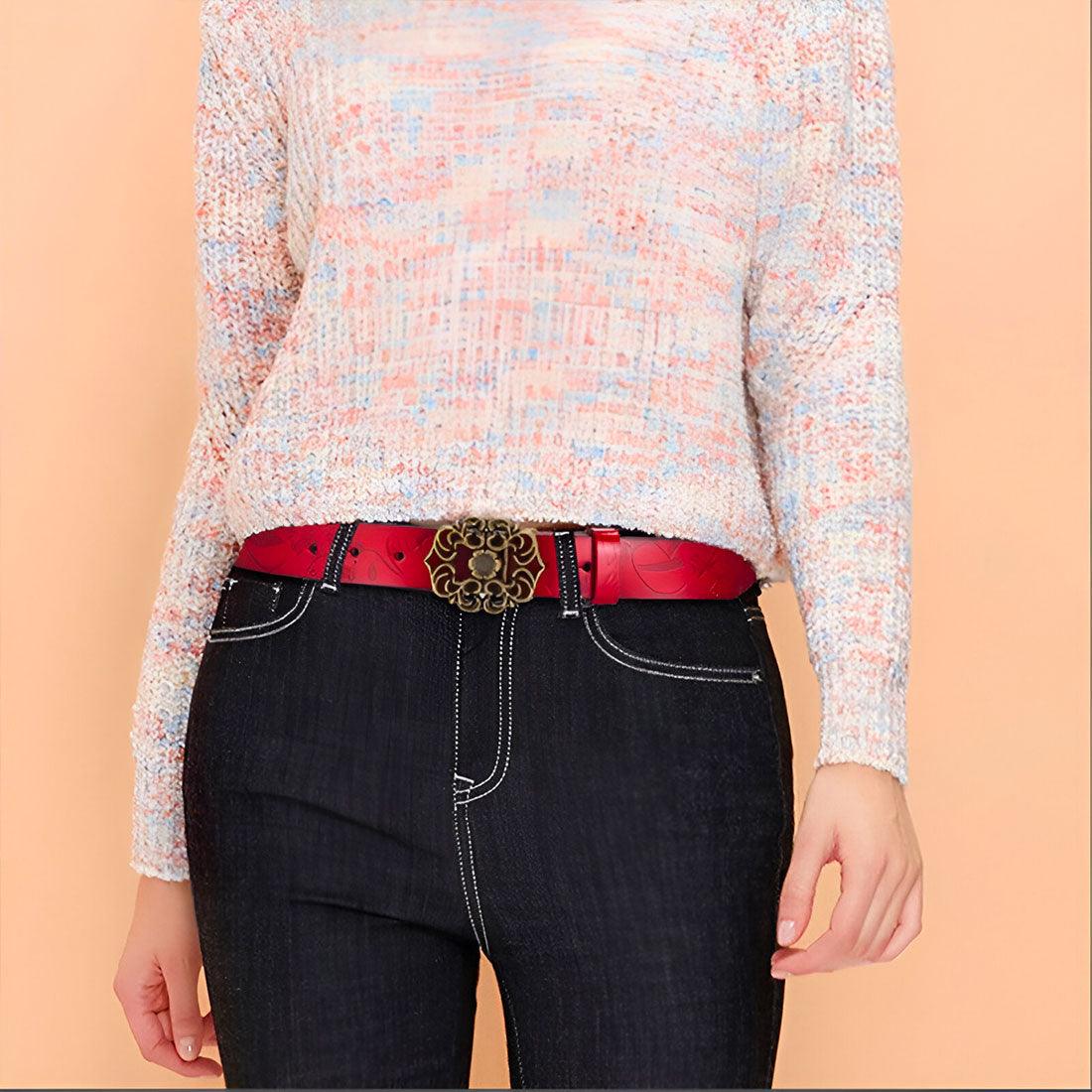 Belt Leather For Women Model Shadow by Zictor