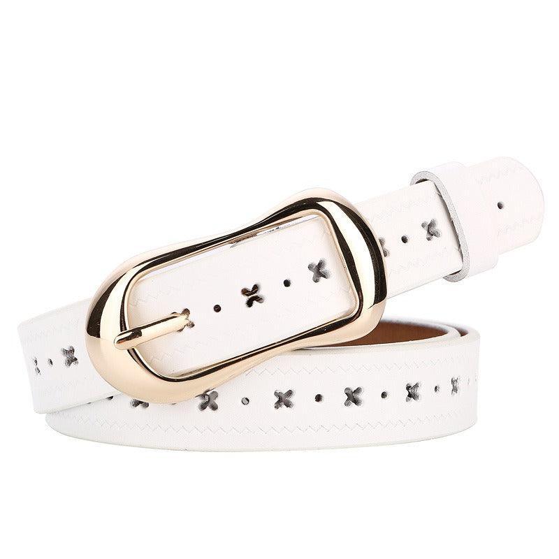 Belt in leather for women, model TKendrix - Zictor