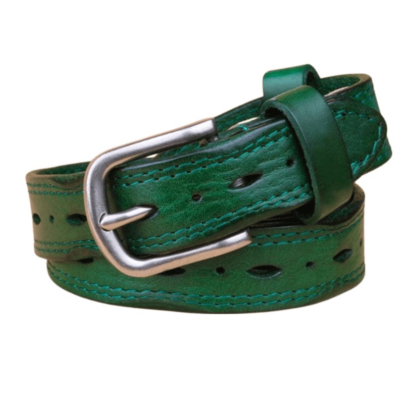 Belt in leather for women, model ElHarley - Zictor